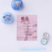 Prospectus 11,4 Cm X 14,2 Cm Photo Pink Filtre Engagement Partie Invitation (Simple)