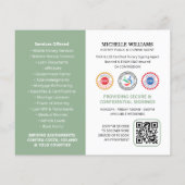 Prospectus 11,4 Cm X 14,2 Cm Photo QR Code Vert (Dos)