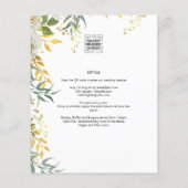 Prospectus 11,4 Cm X 14,2 Cm PHOTO WEDDING INVITATION Greenery Gold LeahG (Dos)
