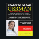 Prospectus 11,4 Cm X 14,2 Cm Photographie personnalisée, Cours d'allemand<br><div class="desc">Photographie Personnalisée,  Cours De Langue Allemande Flyers Publicitaires Par Le Magasin Carte de visite.</div>