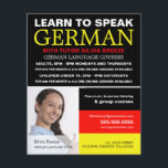 Prospectus 11,4 Cm X 14,2 Cm Photographie personnalisée, Cours d'allemand<br><div class="desc">Photographie Personnalisée,  Cours De Langue Allemande Flyers Publicitaires Par Le Magasin Carte de visite.</div>