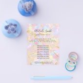 Prospectus 11,4 Cm X 14,2 Cm pierre rose opale Holographe FAUX Flyer (Simple)