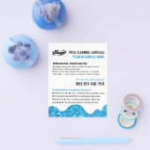 Prospectus 11,4 Cm X 14,2 Cm PISCINE Eau, Piscine Nettoyage Publicité Vol (Simple)