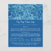 Prospectus 11,4 Cm X 14,2 Cm Piscine, Plancher, Tile Installer Publicité (Devant)