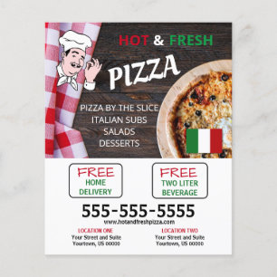 Prospectus 11,4 Cm X 14,2 Cm Pizzeria