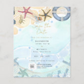 Prospectus 11,4 Cm X 14,2 Cm Plage côtière tropicale Destination Mariage (Devant)