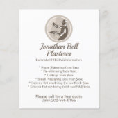 Prospectus 11,4 Cm X 14,2 Cm Plasterer Masonry Drywall Business (Devant)