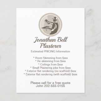 Prospectus 11,4 Cm X 14,2 Cm Plasterer Masonry Drywall Business