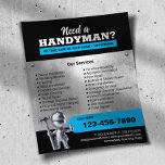 Prospectus 11,4 Cm X 14,2 Cm Poignée et réparation en métal 3D professionnelle<br><div class="desc">Service de réparation de plomberie professionnel Handyman Flyers.</div>