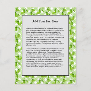 Prospectus 11,4 Cm X 14,2 Cm Pois verts Plante Feuilles Plaid Aliments végétaux