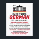 Prospectus 11,4 Cm X 14,2 Cm Porte de Brandebourg, Cours d'allemand Advert<br><div class="desc">Porte De Brandebourg,  Cours D'Allemand Flyers Publicitaires Par Le Magasin Carte de visite.</div>