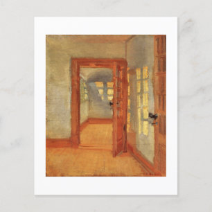 Prospectus 11,4 Cm X 14,2 Cm Porte ouverte unique petit prospectus peinture de 