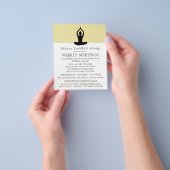 Prospectus 11,4 Cm X 14,2 Cm Pose de méditation, Groupe bouddhiste Publicité (main)