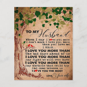 Prospectus 11,4 Cm X 14,2 Cm Pour Votre Époux Impressionnant, Mari Cadeau Anniv