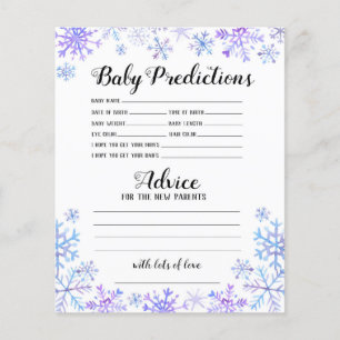 Prospectus 11,4 Cm X 14,2 Cm Prédictions pour bébé - Bébé il fait froid dehors