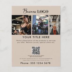 Prospectus 11,4 Cm X 14,2 Cm Professionnel - Fitness Entraîneur personnel