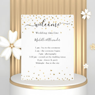Prospectus 11,4 Cm X 14,2 Cm Programme de chronologie mariage coeur or budget
