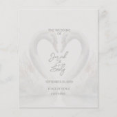 Prospectus 11,4 Cm X 14,2 Cm Programme personnalisé de mariage cygne (Devant)