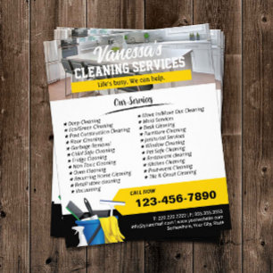 Prospectus 11,4 Cm X 14,2 Cm Promotion du nettoyage du bureau de la maison