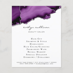 Prospectus 11,4 Cm X 14,2 Cm prospectus de conception d'agrafes violettes et ar