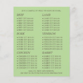 Prospectus 11,4 Cm X 14,2 Cm Publicité Mouton, Agriculteur & Boucher (Dos)