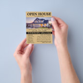 Prospectus 11,4 Cm X 14,2 Cm Publicité Open House Realtor élégant (main)