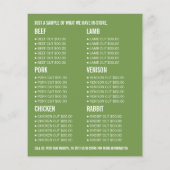 Prospectus 11,4 Cm X 14,2 Cm Publicité Plougher in Field, Farmer & Butcher (Dos)