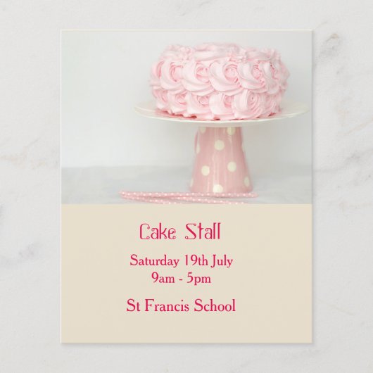 Prospectus 11,4 Cm X 14,2 Cm Publicité pour vente de gâteaux (Devant)