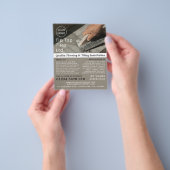 Prospectus 11,4 Cm X 14,2 Cm Puce d'empilage, inondation, publicité de l'instal (main)