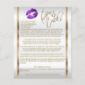 Prospectus 11,4 Cm X 14,2 Cm *Purple Parties scintillant Lip Instructions 2 (Dos)