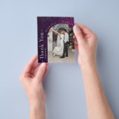 Prospectus 11,4 Cm X 14,2 Cm Purple Sparkly Mariage Budget Merci cartes (main)