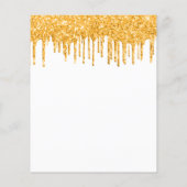 Prospectus 11,4 Cm X 14,2 Cm Quinceanera blanc or budget invitation (Dos)