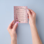 Prospectus 11,4 Cm X 14,2 Cm Quinceanera Paris blush rose invitation budget (main)