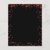 Prospectus 11,4 Cm X 14,2 Cm Quinceanera parties scintillant rouge noir invitat (Dos)