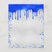 Prospectus 11,4 Cm X 14,2 Cm Quinceanera royal bleu argent invitation budget (Dos)