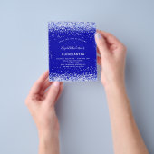 Prospectus 11,4 Cm X 14,2 Cm Quinceanera royal bleu blanc budget invitation (main)