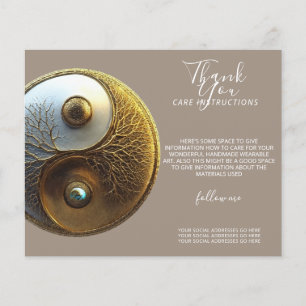 Prospectus 11,4 Cm X 14,2 Cm Racine de l'Harmonie   Conception Yin Yang