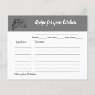 Prospectus 11,4 Cm X 14,2 Cm Recipe Card Bridal Shower Owls Love Flyer