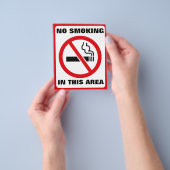 Prospectus 11,4 Cm X 14,2 Cm Red and White No Smoking (main)