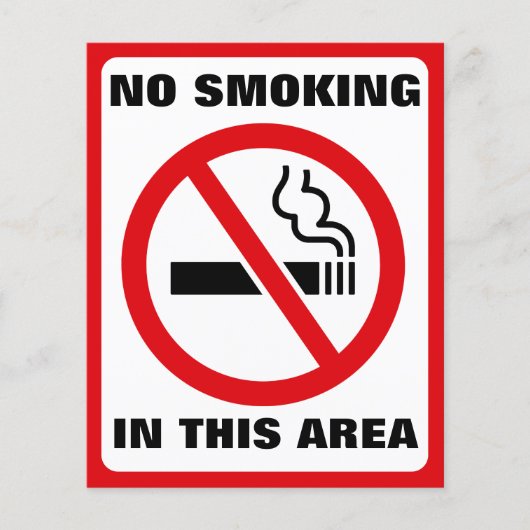 Prospectus 11,4 Cm X 14,2 Cm Red and White No Smoking (Devant)