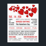 Prospectus 11,4 Cm X 14,2 Cm Red Hearts, Speed Dating Evénement Publicité<br><div class="desc">Red Hearts,  Speed Dating Event Advertising Flyer par The Carte de visite Store.</div>