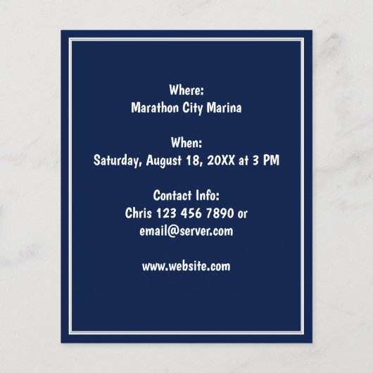 Prospectus 11,4 Cm X 14,2 Cm Régate de voile (Dos)