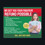 Prospectus 11,4 Cm X 14,2 Cm Remboursement de la préparation de la taxe (Prépar<br><div class="desc">Ces modèles de dépliants de préparation de déclarations de revenus personnalisables attirent l'attention des professionnels et sont parfaits pour les petites entreprises de préparation et de comptabilité de déclarations de revenus.</div>