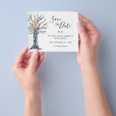 Prospectus 11,4 Cm X 14,2 Cm Réunion Familiale Enregistrer La Date (main)