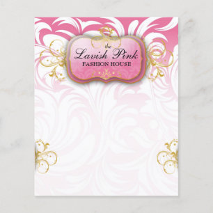 Prospectus 11,4 Cm X 14,2 Cm Rose 311-Lavish Flyer intégral