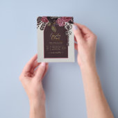 Prospectus 11,4 Cm X 14,2 Cm ROSE BOTHIQUE Bourgogne Mariage de automne (main)