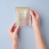 Prospectus 11,4 Cm X 14,2 Cm Rose de libération d'exonération de responsabilité (main)