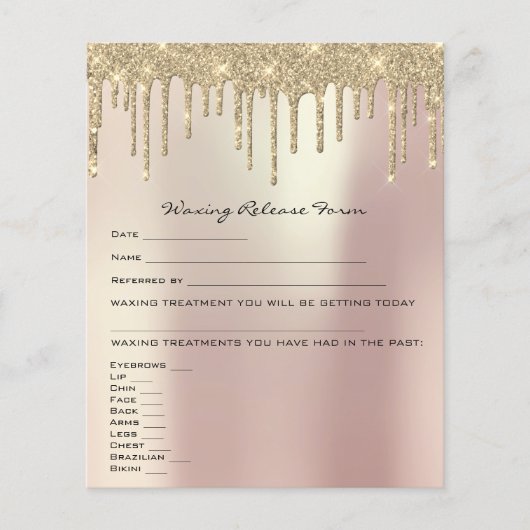 Prospectus 11,4 Cm X 14,2 Cm Rose de libération d'exonération de responsabilité (Devant)