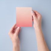 Prospectus 11,4 Cm X 14,2 Cm Rose pâle et dégradé de pêche (main)