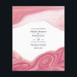 Prospectus 11,4 Cm X 14,2 Cm Rose Quartz et Blush Strata Faire-part de mariage<br><div class="desc">stratification chatoyante à quartz rose agate roche faire-part de mariage avec des accents de rose rousse personnalisable à vos caractéristiques de l'événement. Les enveloppes ne sont pas incluses. Pour des invitations plus épaisses avec enveloppes incluses et des produits correspondants sur le même thème,  veuillez consulter la collection ci-dessous.</div>